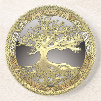 [26] Golden Celtic Tree of Life Coaster