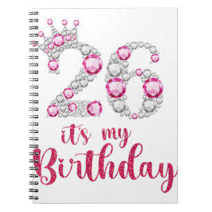 26 It's My Birthday 26th Birthday 26 Years Old Bda Notebook