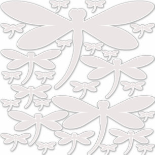 26 Stickers de vinyle de libellule   Couleur neutr