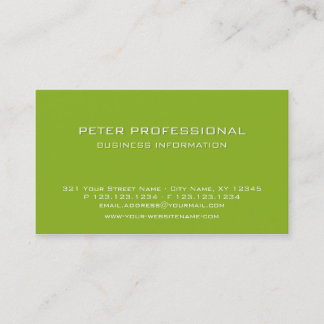 26 Vert citron vert Carte de visite professionnel 