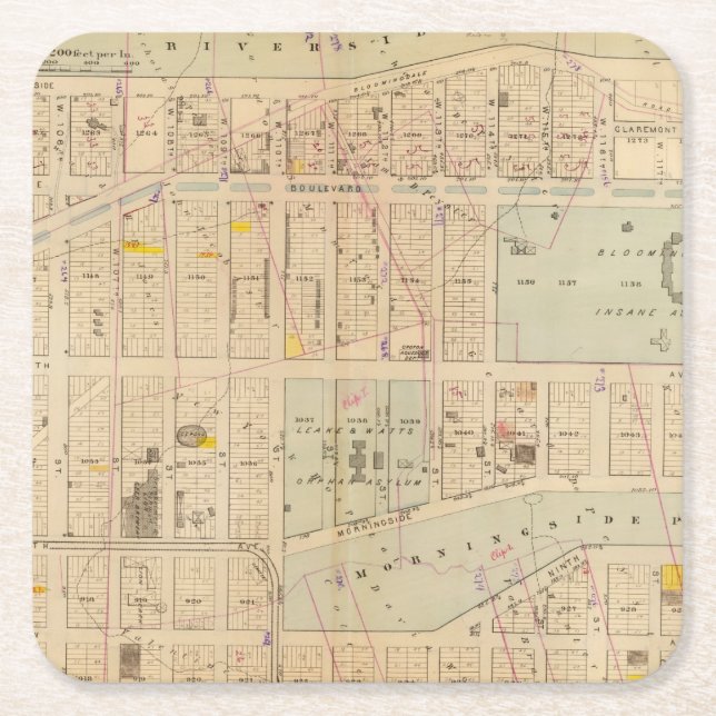 26 Ward 12 Square Paper Coaster (Front)