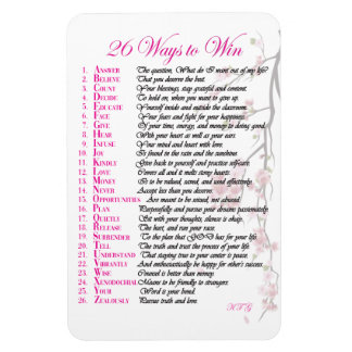 26 ways to win magnet - Pink