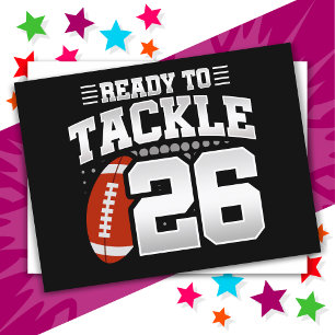 26 Year Old Tackle Football Party 26th Birthday Postcard