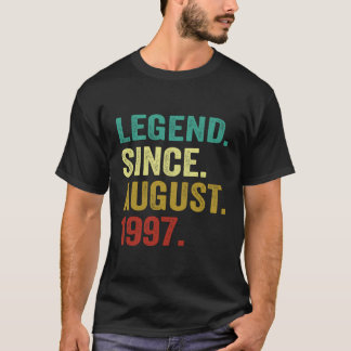 26 Years Old Legend Since August 1997 26Th Birthda T-Shirt
