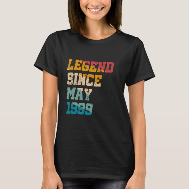 26 Years Old Legend Since May 1999 Vintage 26th Bi T-Shirt (Front)