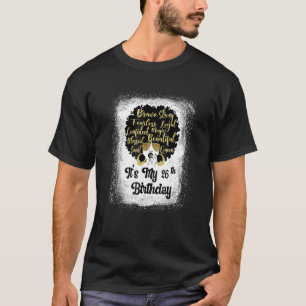 26 Years Old Leopard Melanin Girl It's My Birthday T-Shirt