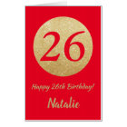 26e anniversaire Rouge et or extra grand Jumbo