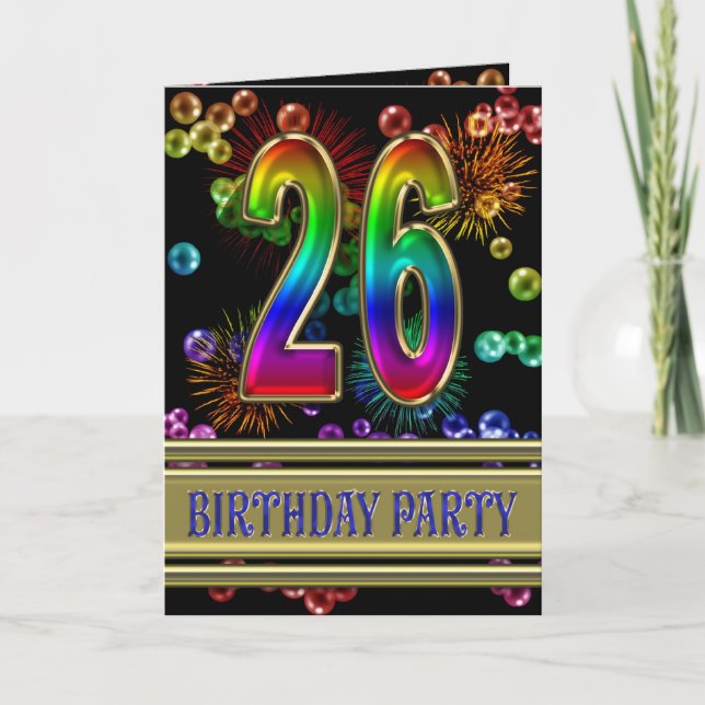 26e fête d'anniversaire Invitation (Devant)