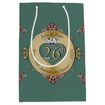 26th/Any Wedding Anniversary Medium Gift Bag