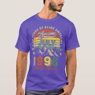 26th Birthday 26 Years Awesome Since July 1996 Vin T-Shirt