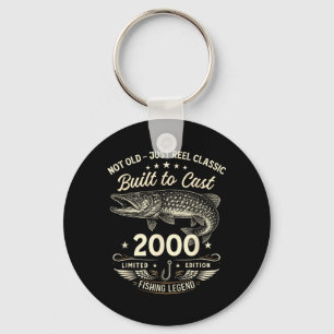 26th Birthday Fishing Gift Men Original 2000 Lied Keychain
