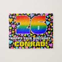 26th Birthday — Fun, Loving Heart Shapes + “26”