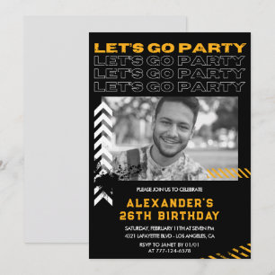26th birthday invitations Men Photo Spray paint