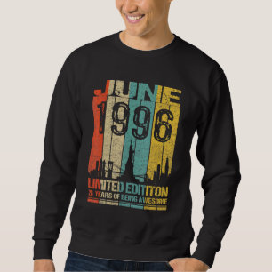 26th Birthday June 1996 26 Years Of Being Awesome Sweatshirt