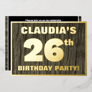 26th Birthday Party: Bold, Faux Wood Grain Pattern