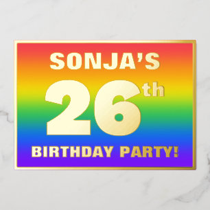26th Birthday Party: Fun, Colourful Rainbow Patter