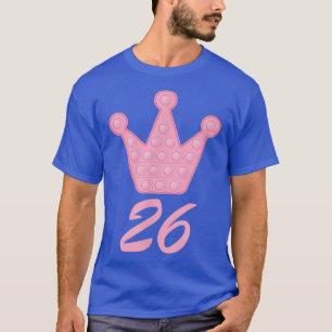 26th Birthday Queen Pink Crown Bday Decoration  T-Shirt