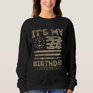 26th Birthday Sailor American Nautical Sailing Bda Sweatshirt