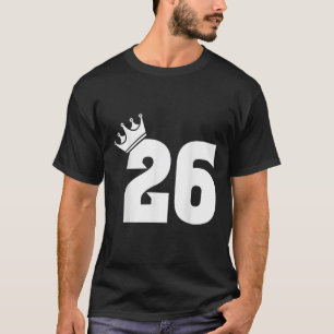 26th Birthday Women Men Vintage Number 26 With Cro T-Shirt