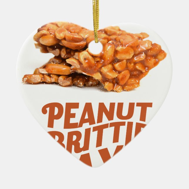 26th January - Peanut Brittle Day Ceramic Ornament (Front)
