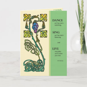 2704 Celtic Dance Sing Live, Birthday Card