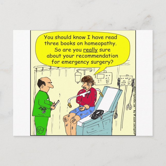 271 homeopathic surgery cartoon postcard (Front)