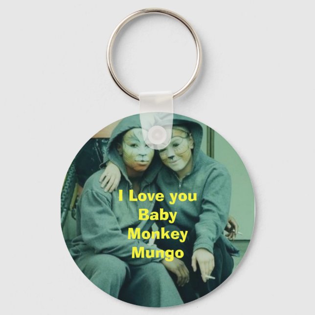 2726953561416l, I Love you Baby Monkey Mungo Keychain (Front)