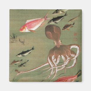27. 諸魚図, 若冲 Various Fishes, Jakuchū, Japan Art Magnet