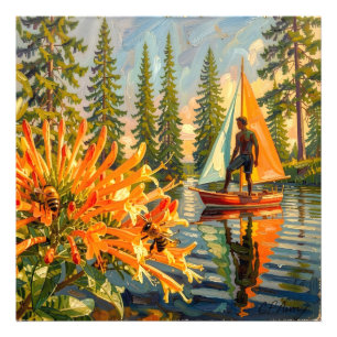27.03" x 27.03" Sailing Away  Photo Print