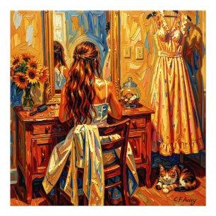 27.03" x 27.03" Young Girl Fantasy Photo Print