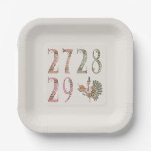 27 28 29 Turkey   Community Sharing of Blessings Paper Plate