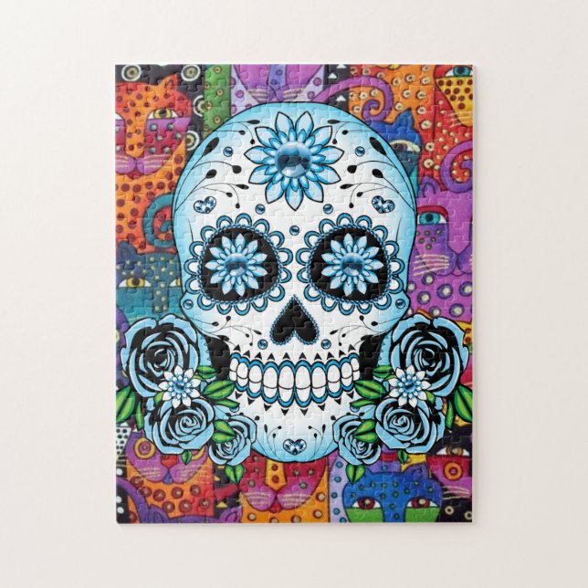 27.9 cm x 35.5 cm Skull Puzzle with Gift Box, 252p (Vertical)