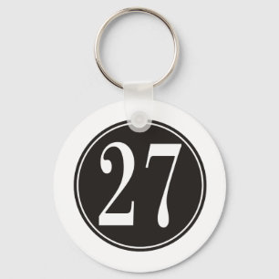 #27 Black Circle Keychain