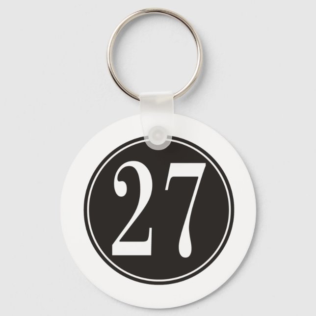#27 Black Circle Keychain (Front)
