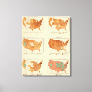 27 Density, urban, increase, whites Canvas Print
