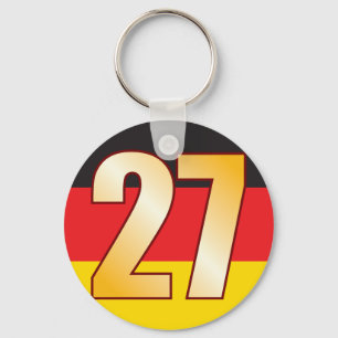 27 GERMANY Gold Keychain