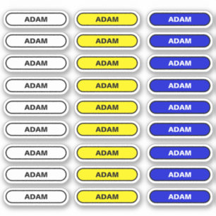 27 Personal Name Tags - Custom School Stickers