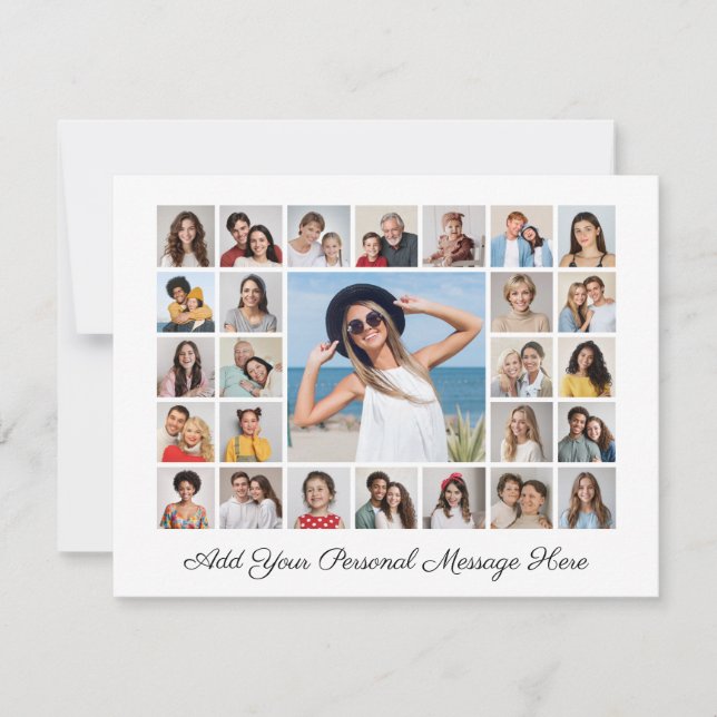27 Photo Collage Ajoutez votre propre carte de vœu (Devant)