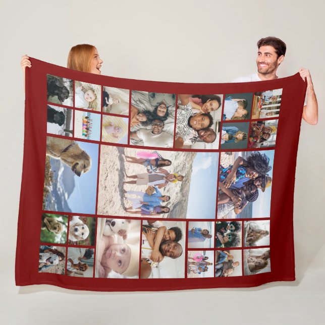 27 Photo Collage Personalized Fleece Blanket (In Situ)