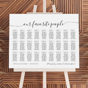 27 Table Elegant Our Favourite People Seating Char Poster