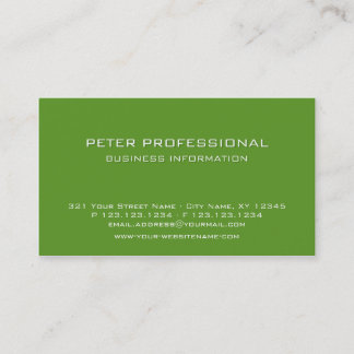 27 Vert pomme Carte de visite professionnel modern