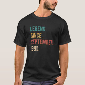 27 Year Old 27th Birthday  Legend Since September  T-Shirt