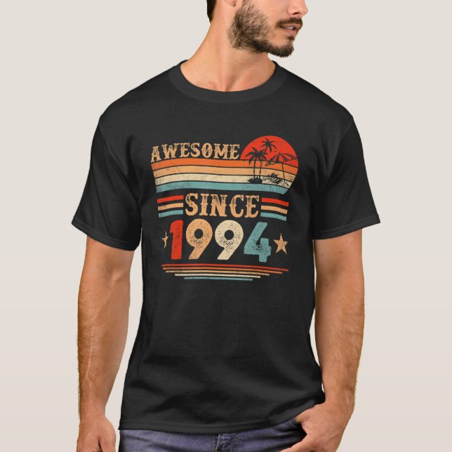 27 Year Old Awesome Since 1994  27th Birthday Men T-Shirt (Front)