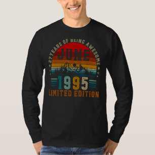 27 Year Old June 1995 27th Birthday T-Shirt