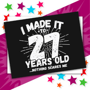 27 Year Old Sarcastic Meme Funny 27th Birthday Postcard