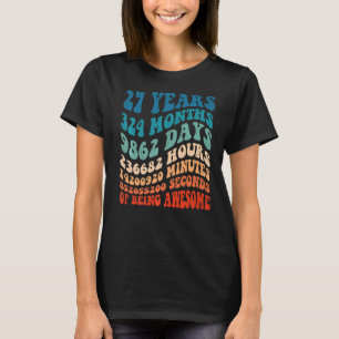 27 Years Old 27th Birthday Cool Vintage Retro 324 T-Shirt