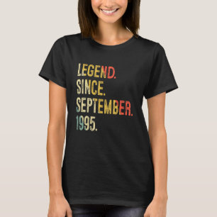 27 Years Old 27th Birthday Legend Since September T-Shirt