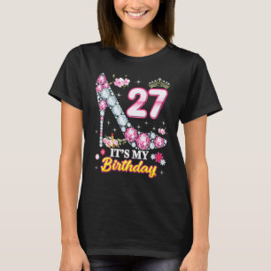 27 Years Old It's My 27th Birthday Pink Diamond Sh T-Shirt