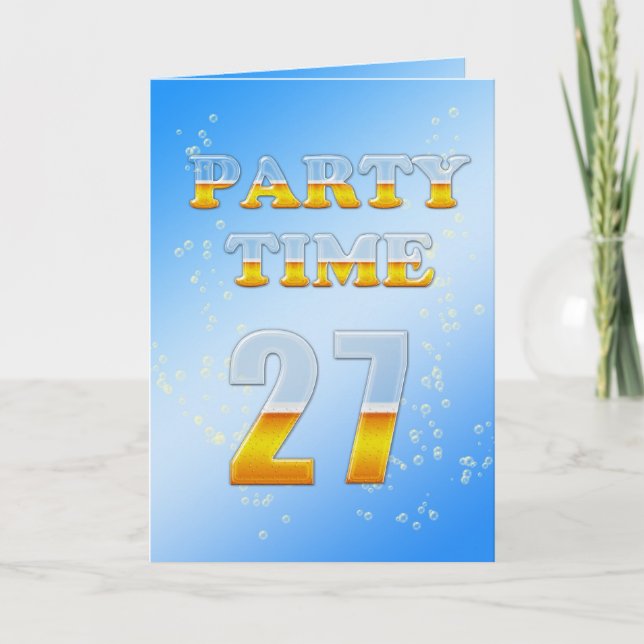 27e anniversaire invitation à la fête avec beaucou (Devant)