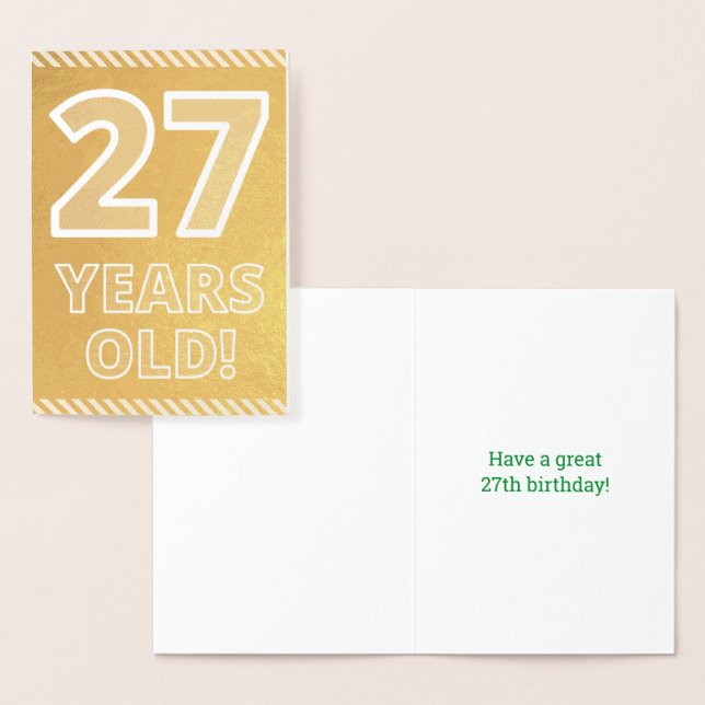 27ème anniversaire : Audacieux "27 ANS !" Carte Go (Affichage)